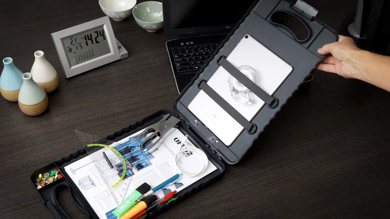 OfficemateÂ® OIC Tablet Clipboard Case, 16 1/10"H x 10 1/5"W x 1 3/10"D, Charcoal - Image 2